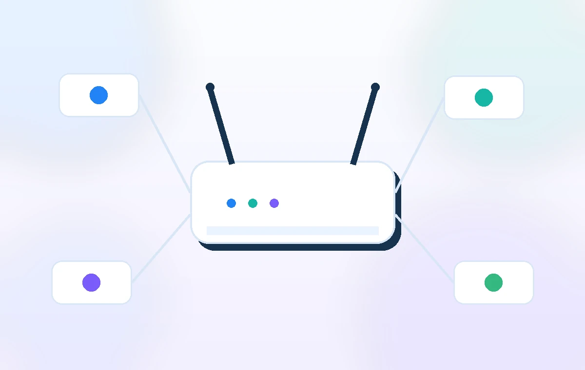 Features themed router firmware illustration