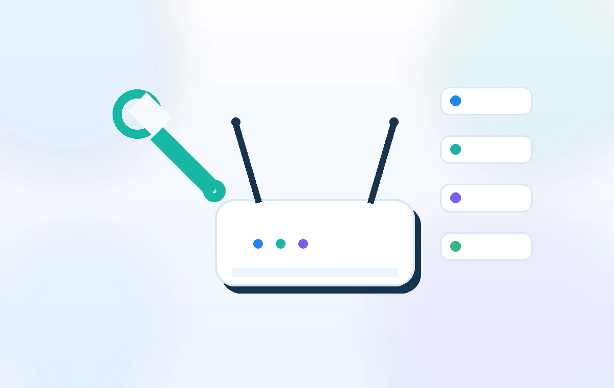 Setup themed router firmware illustration